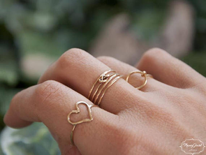 Cuore, anello Cuore, oro Fairmined Ecologico, anello oro, oro 22ct, minimal, lavorato a mano, gioiello cuore, fatto a mano, made in Italy